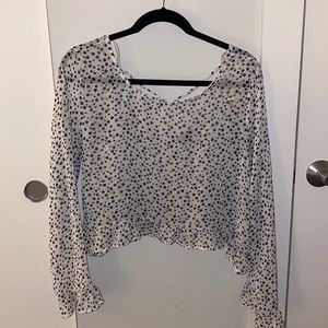 Star light cropped blouse